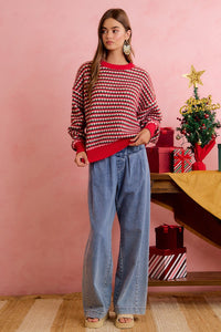 Christmas Classic Fair Isle Holiday Pullover Knit Sweater