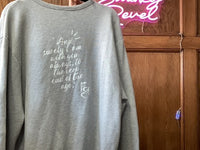 Grey BElla Canvas crewneck, Large
