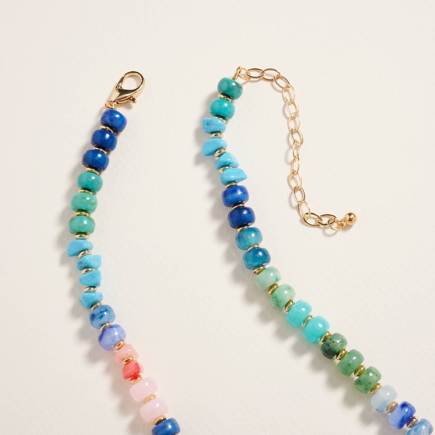 17Inch Mixed Marbled Ombre Beaded Necklace Jewelry