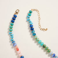 17Inch Mixed Marbled Ombre Beaded Necklace Jewelry