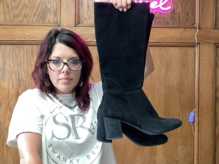 Black INC boots, 9