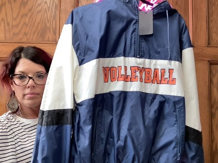 Navy/White Eastbay Women-Outerwear, Medium