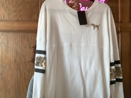 White Pink Women-Tops, Medium