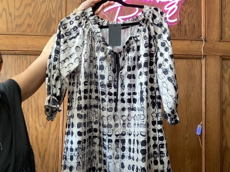 Black/White No Brand Women-Tops, XL