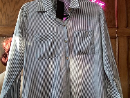 Black/White Ann Taylor Women-Tops, S