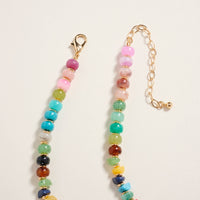 17Inch Mixed Marbled Ombre Beaded Necklace Jewelry