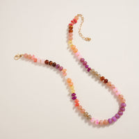 17Inch Mixed Marbled Ombre Beaded Necklace Jewelry