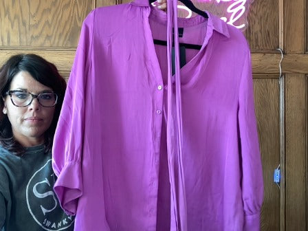 purple Worthington Women-Tops, Medium