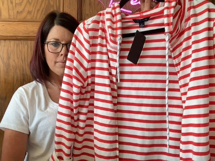 Red/White Tommy Hilfiger Jacket, Medium