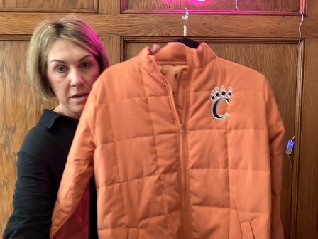 Orange LIONS Coat Women-Outerwear, XL