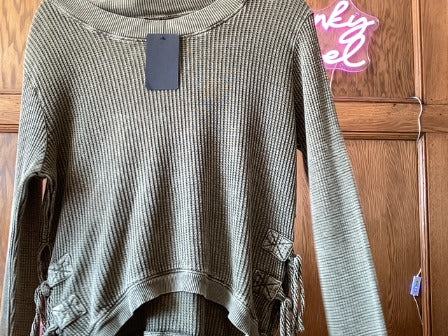 Green Free People Women-Tops, Medium