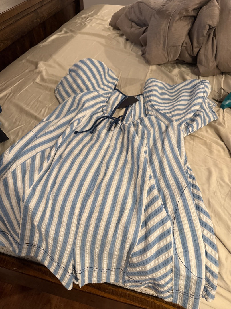 Blue/White Free People Women-Dresses/Rompers, Medium