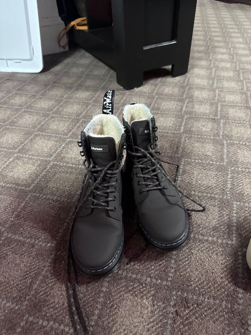 Grey Dr. Martens Women-Shoes, 8