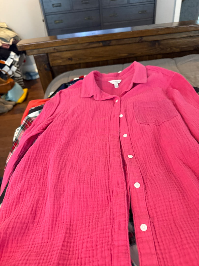 Pink Lucky Brand Women-Tops, Medium