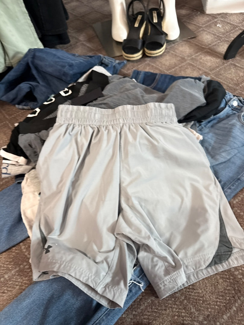 Grey Under Armour Women-Bottoms, Small