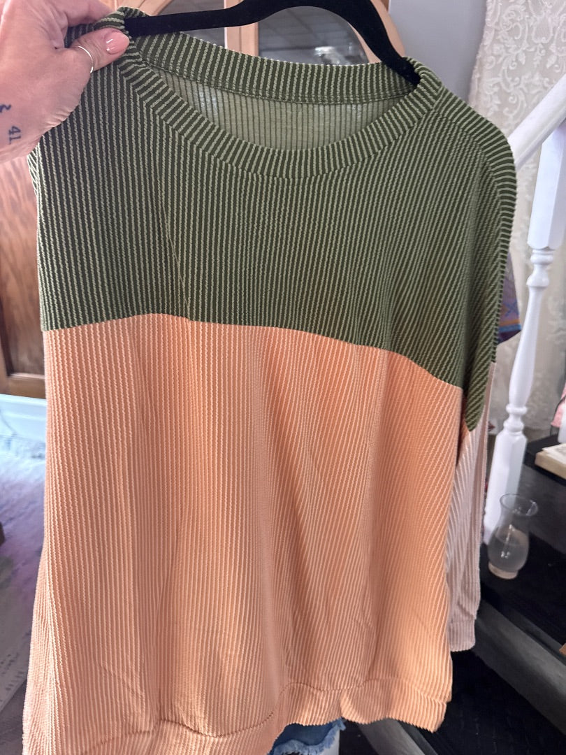 Green/Tan No Brand Women-Tops, 3x