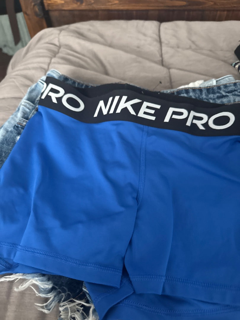 Royal Blue Nike Pro Women-Bottoms, Medium