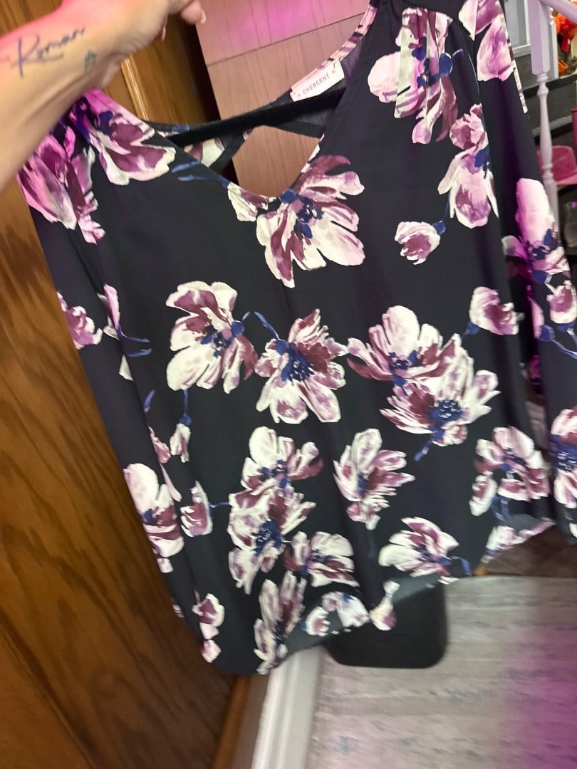 Black Floral No Brand Women-Tops, Medium