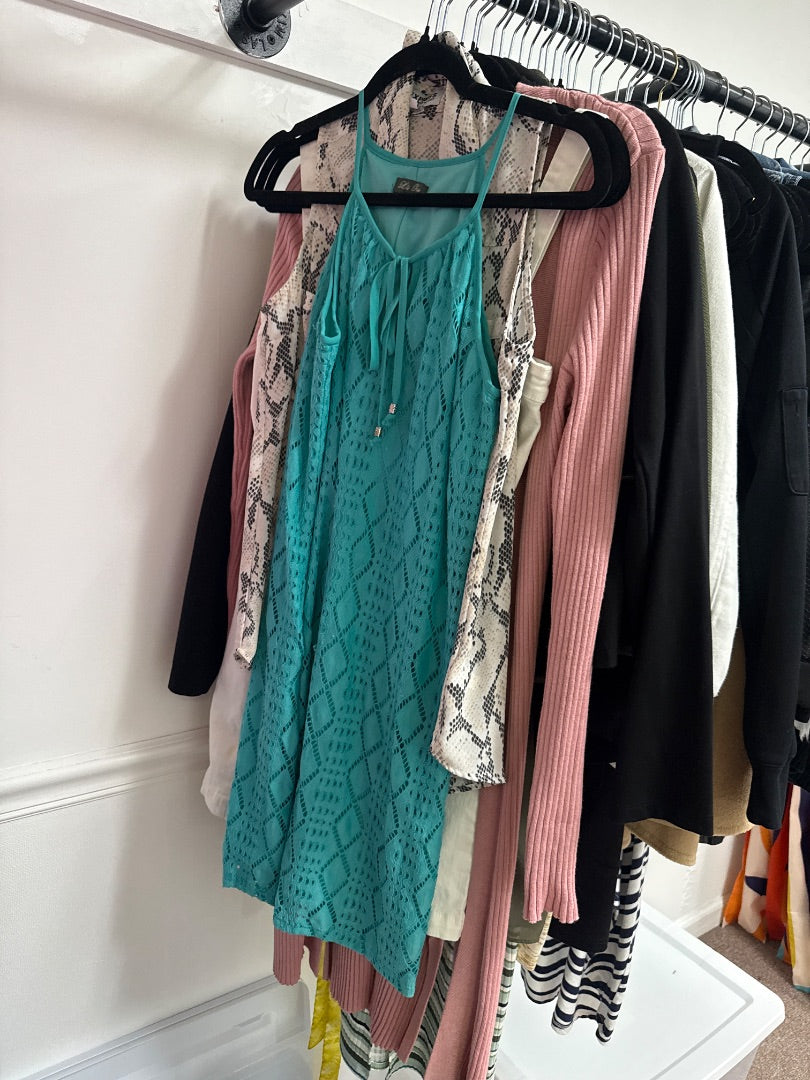 Teal Lily Rose Women-Dresses/Rompers, XS