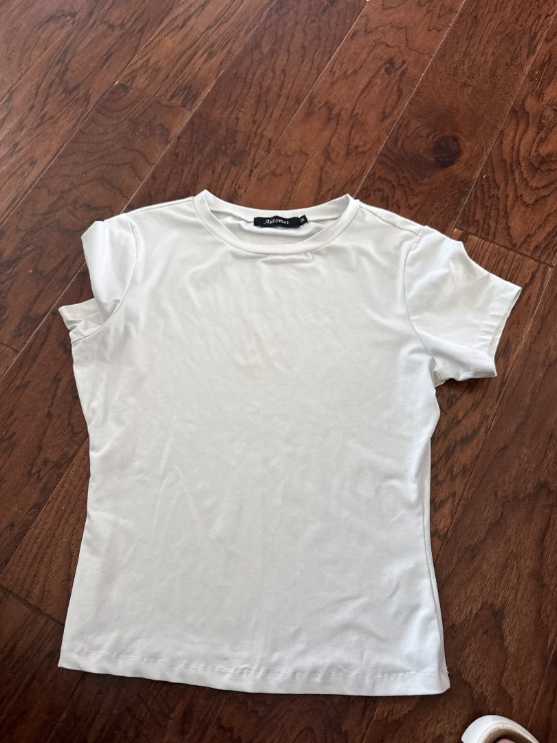 White Automet Women-Tops, Medium
