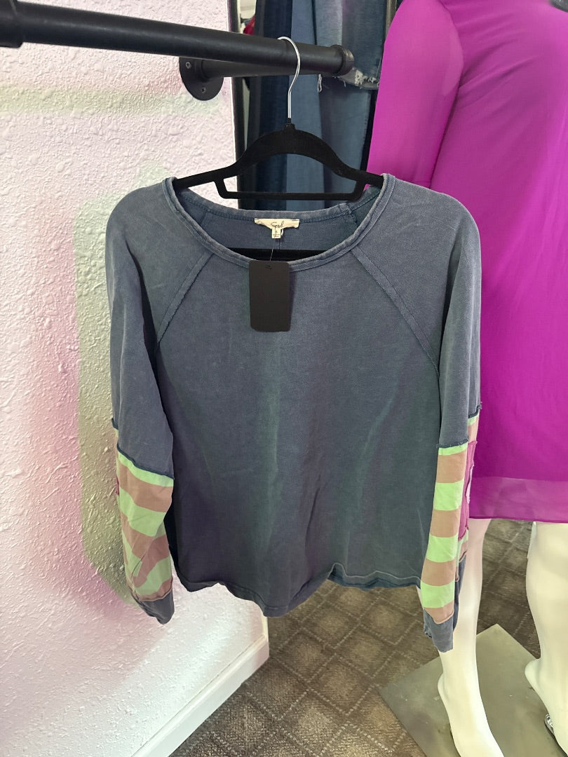 Blue/Multi Easel Women-Tops, Small