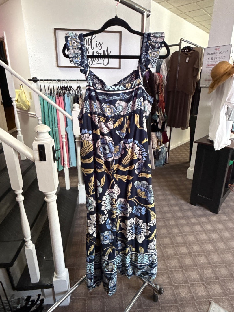 Blue Multi Free People Women-Dresses/Rompers, Large