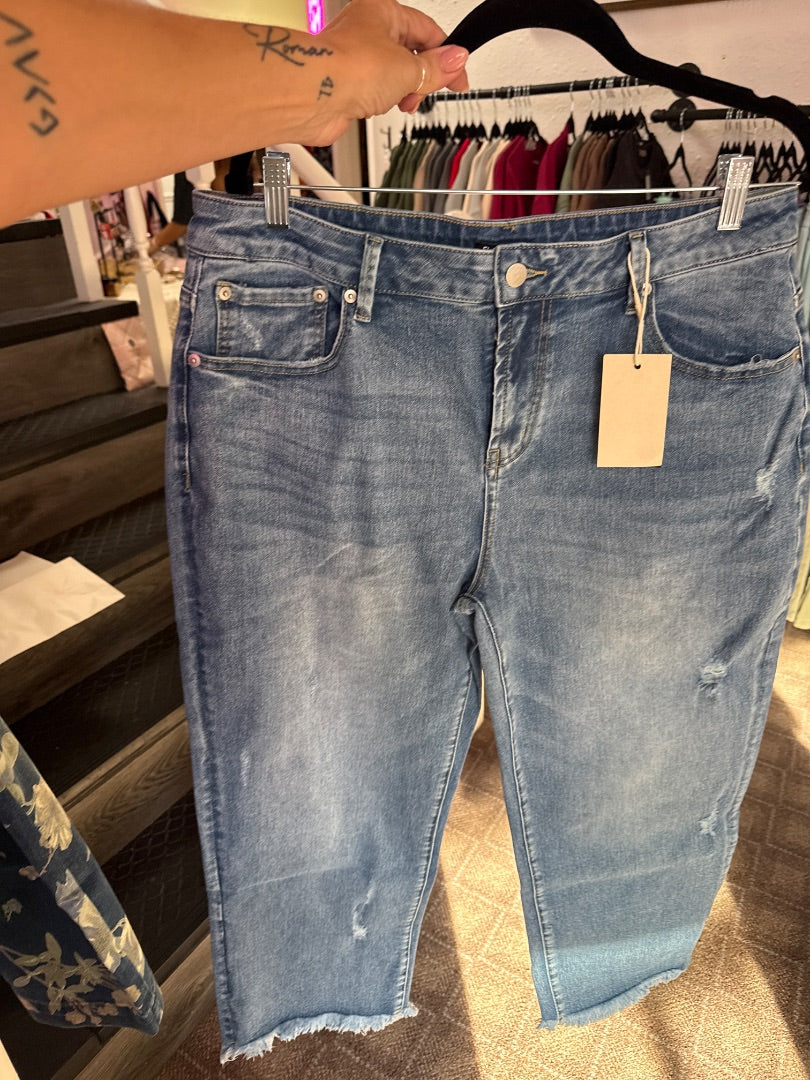 Denim Flasmingals Women-Bottoms, 2x