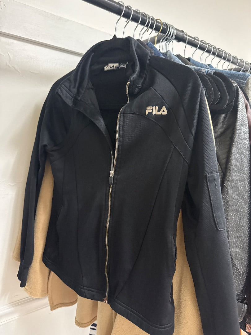 Black Fila Women-Outerwear, Small