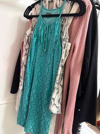 Teal Lily Rose Women-Dresses/Rompers, XS