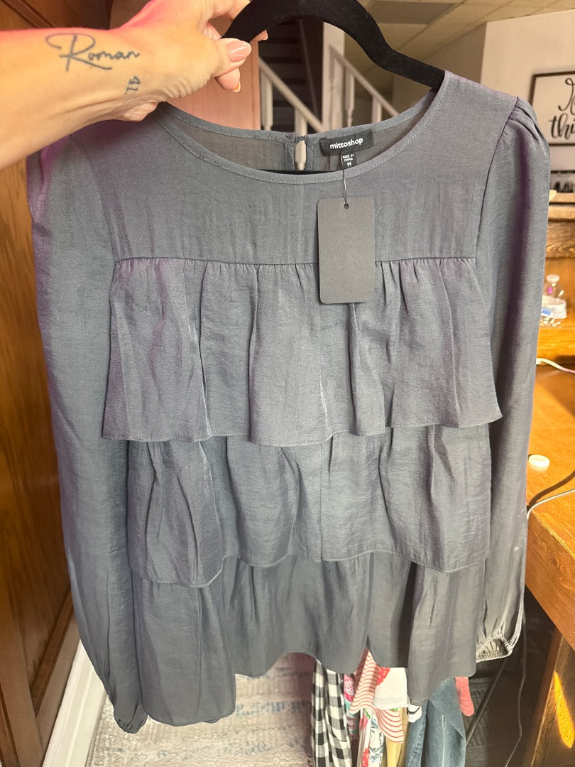 Grey Mittoshop Women-Tops, Medium
