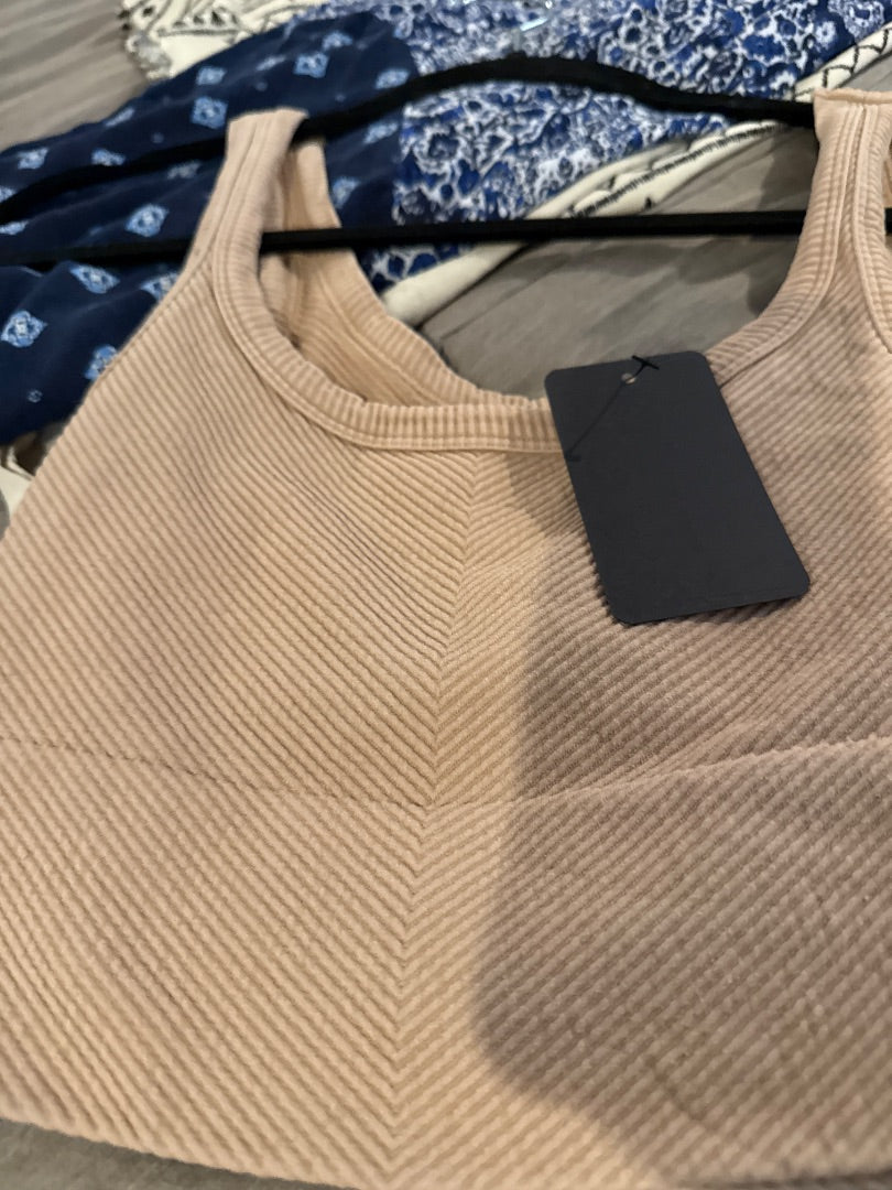 Tan Nikibiki Women-Tops, Small