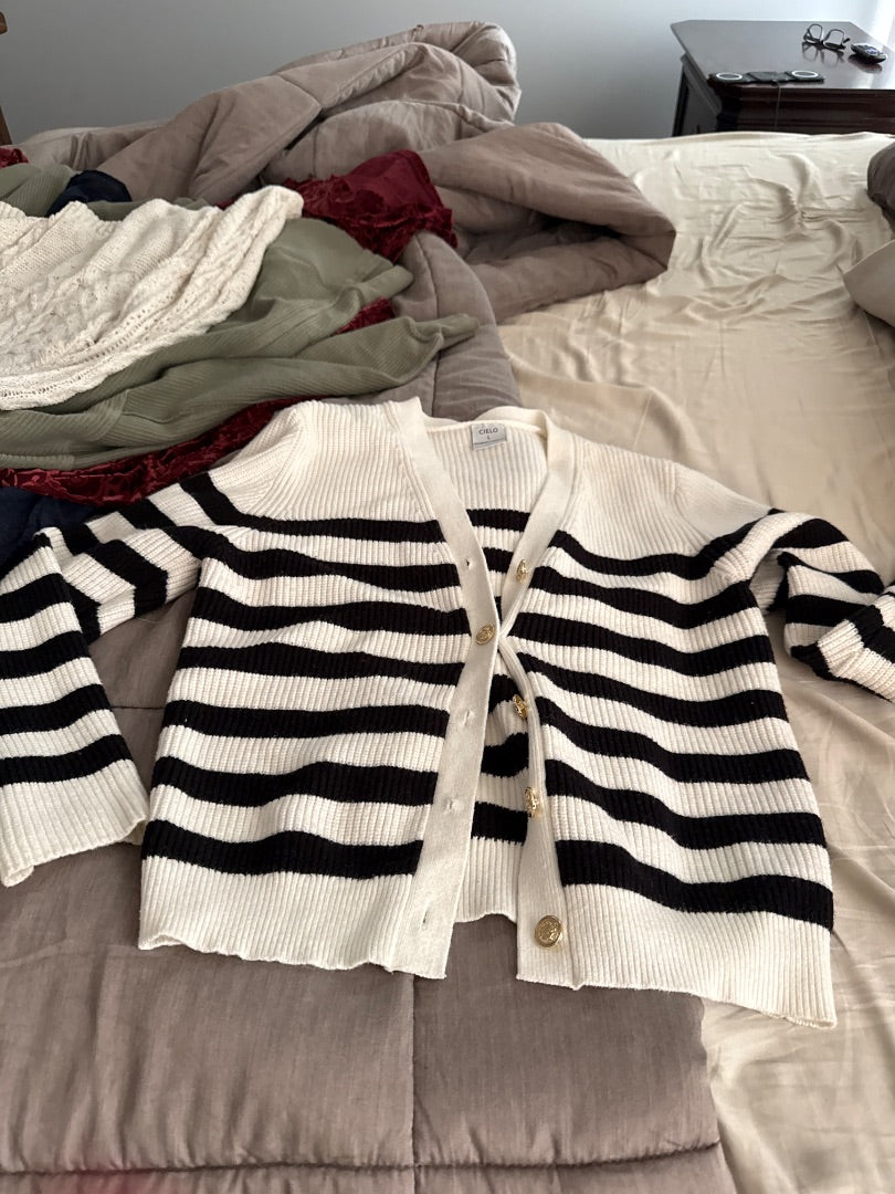 Black & White Cielo Women-Outerwear, Large