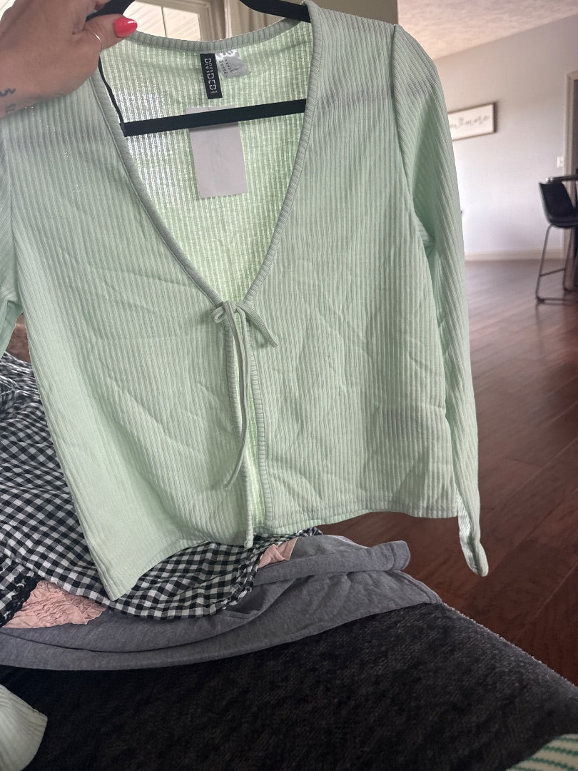 Green Divided Women-Tops, Medium