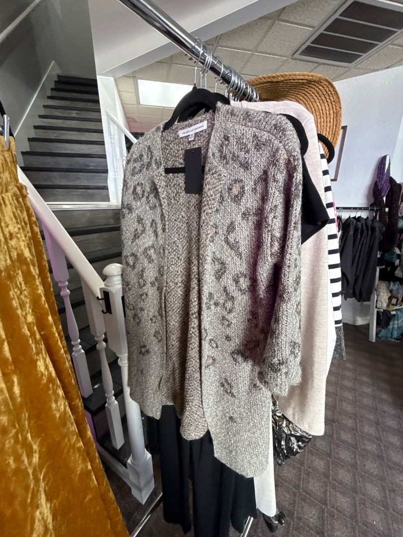 Grey Animal Print Cupcakes and Cashmere Women-Outerwear, XS