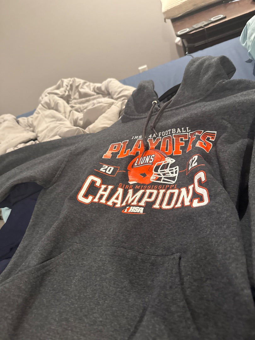 Grey Playoffs Hoodie Women-Tops, AS
