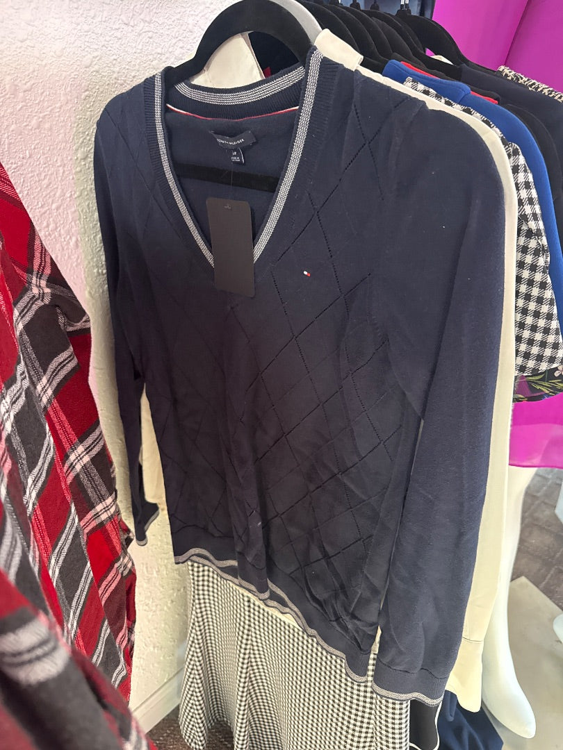 Navy Tommy Hilfiger Women-Tops, Small