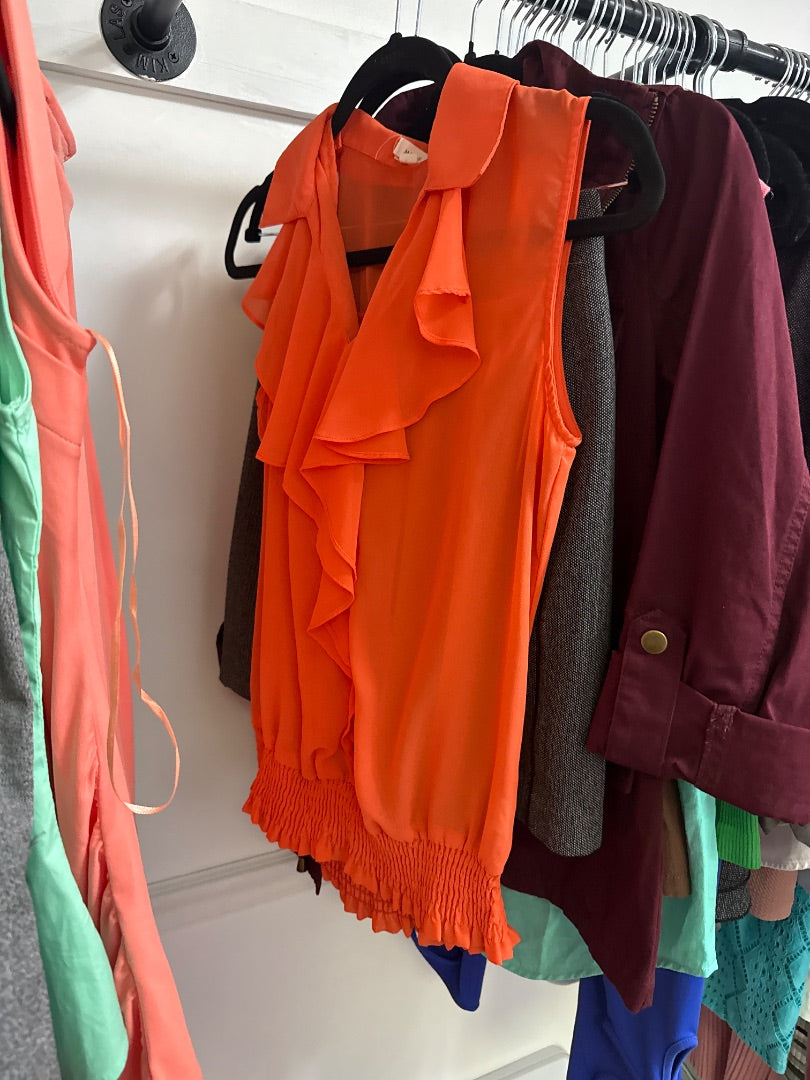 Orange Mine Women-Tops, Small