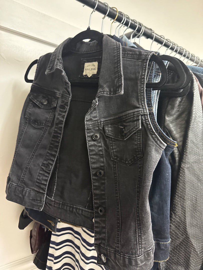 Black Wax Jean Women-Outerwear, Small