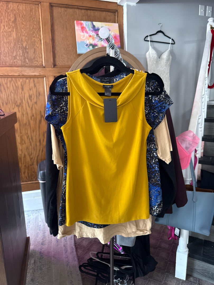 Yellow Ann Taylor Women-Tops, Small
