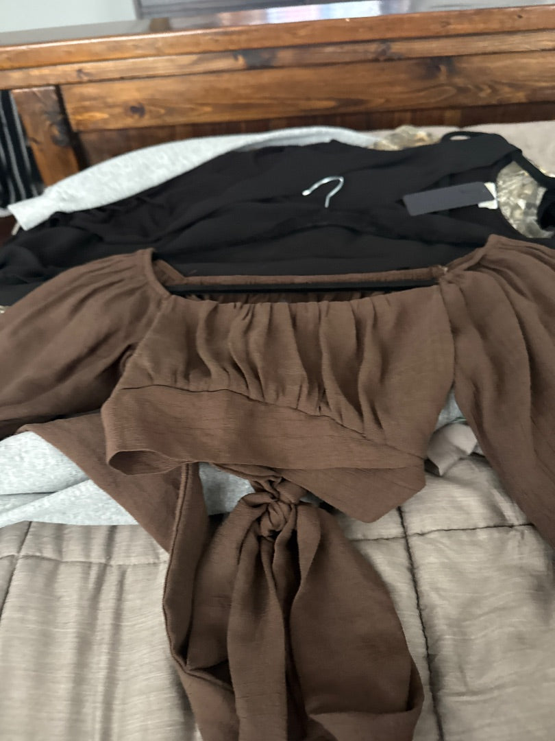 Brown No Brand Women-Tops, Small