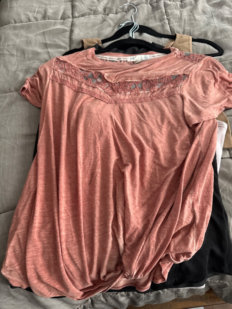 Washed Red Jolt Women-Tops, Medium