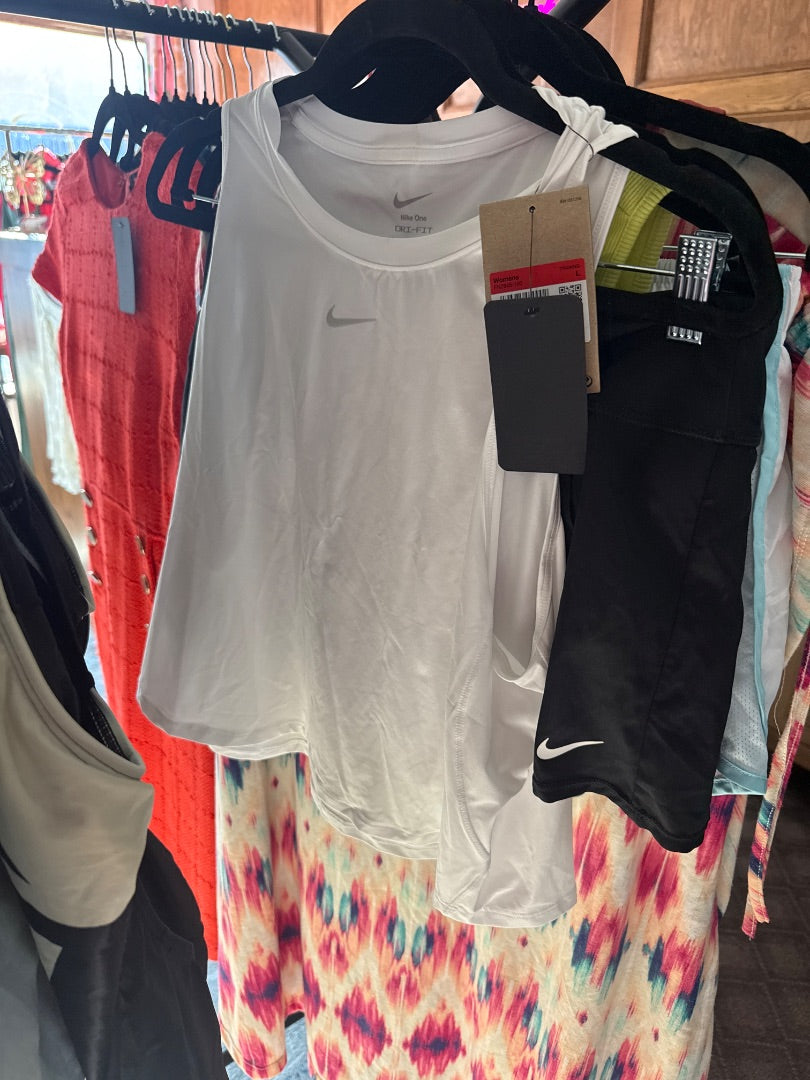 White Nike Women-Tops, Large