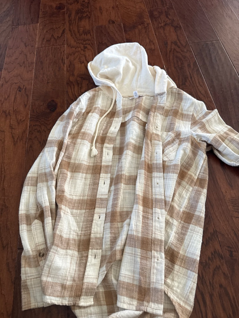 Ivory/Tan Time & Tru Women-Tops, Small