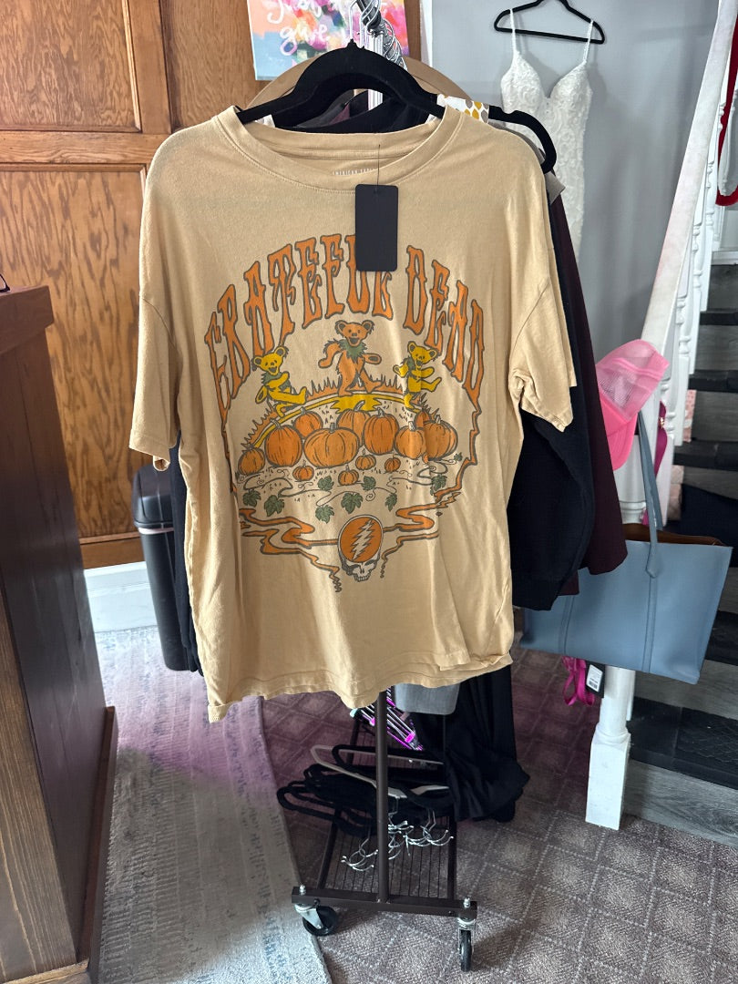 Tan Grateful Dead American Eagle Women-Tops, Medium