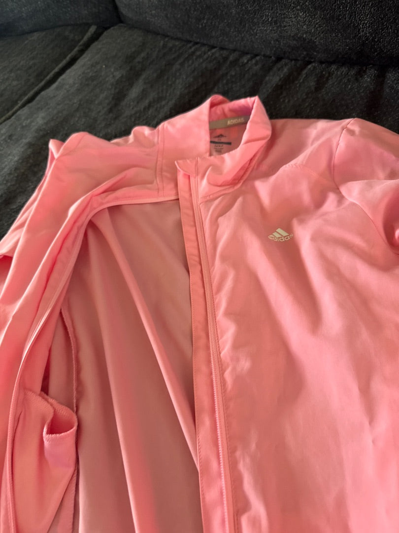 Pink Adidas Women-Outerwear, Small