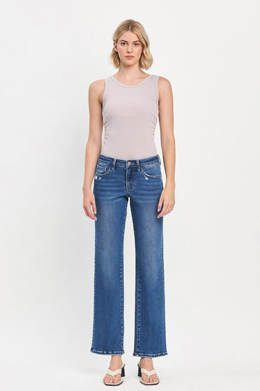 Lovervet Mid Rise Full Length Straight Leg Jeans